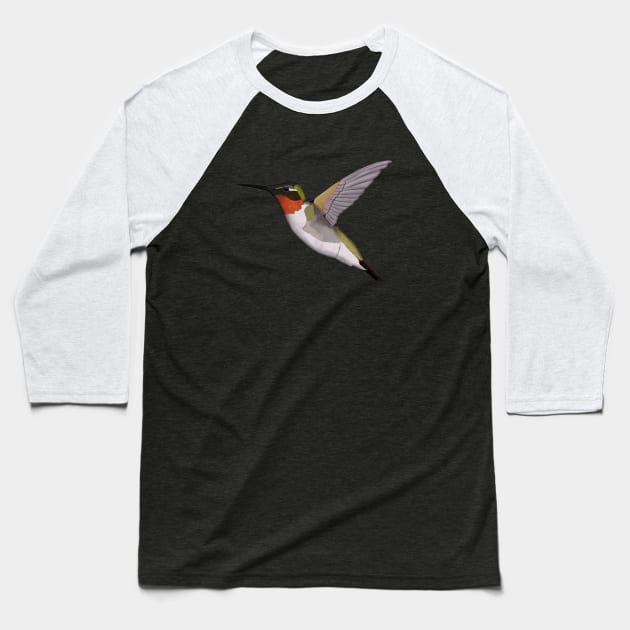 Hummingbird Bird Art Birdlover Birdwatcher Animal Baseball T-Shirt by jzbirds